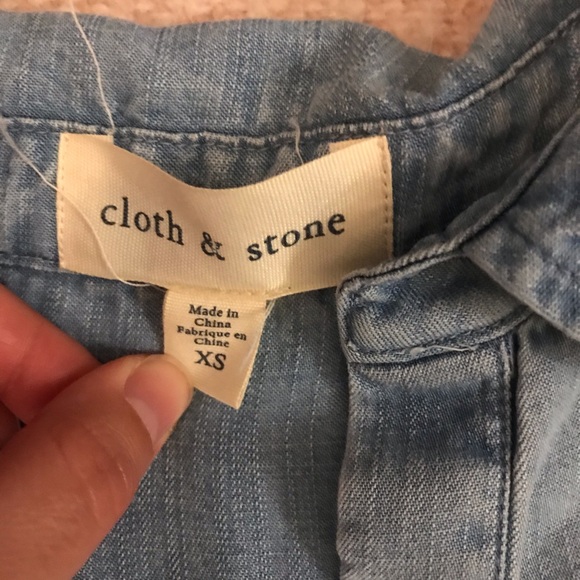 Anthropologie gold dotted denim dress - Picture 8 of 8